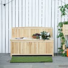 Outdoorlivinguk Wood Storage Bench For