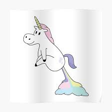 A perfectly hilarious prank gift for birthdays, holidays and gift exchanges. Unicorn Fart Posters Redbubble