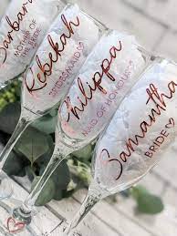 Bridal Party Wine Glasses Champagne