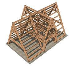 24 36 A Frame House Plan Timber Frame Hq