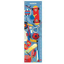 Personalized Popular Sports Growth Chart Blue