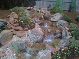 They are ideal for those who want the sound of running water in the landscape, without the care of a pond. Pondless Backyard Waterfall Stream Houzz