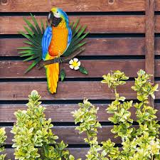 yjdsgif home decor metal parrot wall