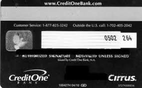 Maybe you would like to learn more about one of these? Bank Card Credit One Bank Platinum Credit One Bank United States Of America Col Us Vi 0040