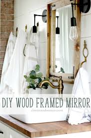 Diy Wood Framed Bathroom Mirror