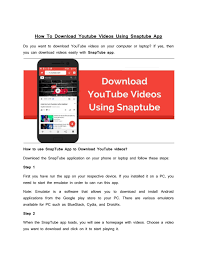 The method of downloading youtube videos is a bit different based on which apple os you are using. How To Download Youtube Videos Using Snaptube App By 9appsdownload Issuu
