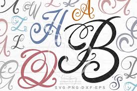 fancy calligraphy letters design bundles