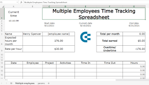 time tracking spreadsheet in excel
