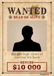 Wanted poster free vector we have about (6,775 files) free vector in ai, eps, cdr, svg vector illustration graphic art design format. 29 Free Wanted Poster Templates Fbi And Old West