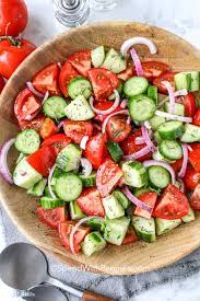 Cucumber Tomato Salad gambar png