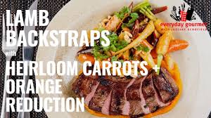 lamb backstraps with heirloom carrots
