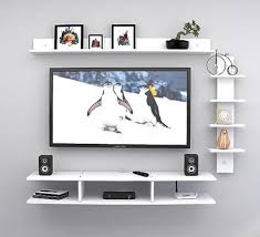 Home Wood Wall Mounted Tv Entertainment