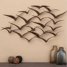 ocean metal 3d flying birds wall art