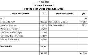 Income Statement Format Examples Types