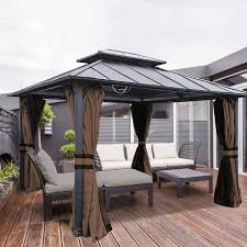 Outdoor Aluminum Hardtop Patio Gazebo