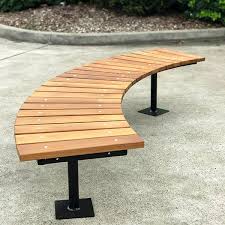 Fawkner Curved Timber Bench Seat