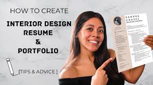 how to create an interior design resume