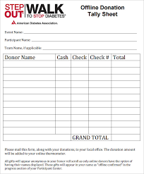 Donation Sheet Template 9 Free Pdf Documents Download