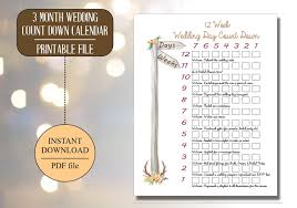 Wedding Countdown Calendar Printable Under Fontanacountryinn Com