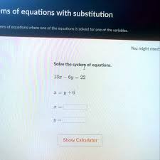 Ms Of Equations With Substitution Ms Of