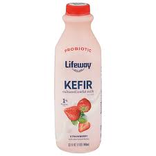 low fat strawberry kefir milk smoothie