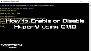 disable hyper v using cmd on windows 10