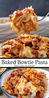 baked bowtie pasta deliciously seasoned