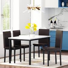 faux marble top dining table set