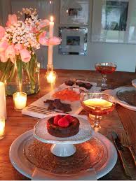 valentine s day table candlelit dinner