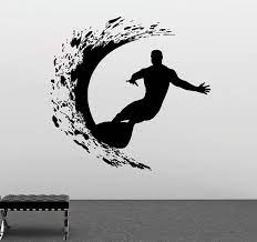 Surfing Wall Vinyl Decal Surfer Wall