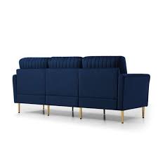Modern Velvet 82 L 3 Seater Sofa Couch