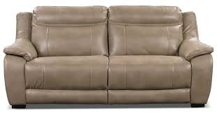novo leather look fabric sofa taupe