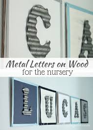 Metal Letters On Wood For The Nursery