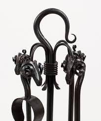 Wrought Iron Fireside Tools Wrought