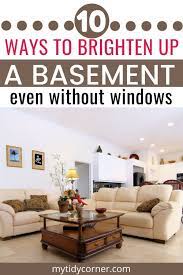 a basement look brighter