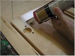 install stained gl in a cabinet door