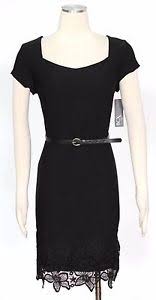 Bcx Black Juniors Dress Size 15 Rayon Nylon Belted Cut Out
