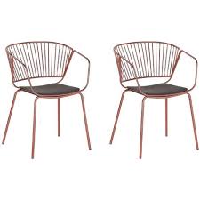 Set Of 2 Accent Dining Chairs Copper