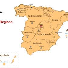 Detailed map of spain and neighboring countries. Regions Of Spain Map And Guide