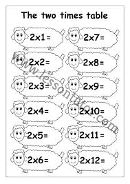 multiplication times tables 2 3 4