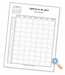 Hourly Planners Worksheetworks Com
