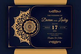 luxury wedding invitation vector art