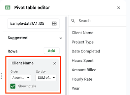 use pivot tables in google sheets
