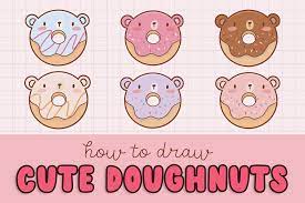 how to draw a cute doughnut easy