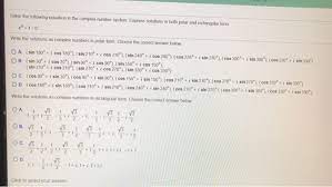 Solved Solve The Following Equation In