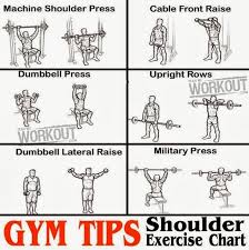 Shoulder Exercise Chart Gym Tips Health Fitness Training