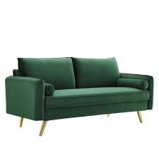 Modway Revive Performance Velvet Sofa Emerald