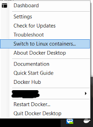 using docker on windows to have