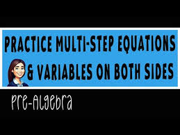 Pre Algebra Practice Multi Step