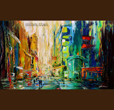 abstract cityscape london canvas